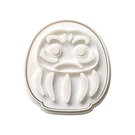 Japanese Lucky Daruma Cookie Cutter - Molder for Baking - Set of Frame and Stamp - Made in Japan