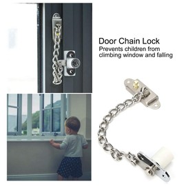 Cerradura de Cadena de Puerta Cerradura de Cadena Antirrobo a Prueba de óxido para Seguridad del Hogar de Ventana de Aleación de Aluminio