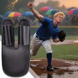 Finger Sleeves Protectors, Pu Leather Baseball Black Sport Finger Sleeves, Elastic Finger Support Sleeve, Basketball Finger Sleeves Practical