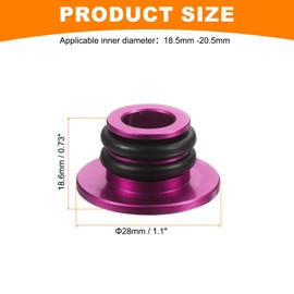 sourcing map Bar End Plugs Aluminum Handlebar End Caps Bike Plugs 0.57oz with Matching Rings for MTB Road BMX Fixed Gear Bike, Pink