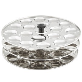 Tabakh MIS-103 3-Rack Stainless Steel Mini Idli Stand, Makes 54 Idlys