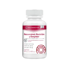 Resveratrol, Glutatión y Oxxynea 500 mg - Suplemento Antioxidante con Polifenoles para Bienestar - 60 Cápsulas