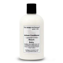 The Soap Exchange Hair Conditioner - Beach Baby Scent - Hand Crafted 12 fl oz / 354 ml Natural Artisan Hair Care, Sulfate & Paraben Free, Nourish, Moisturize, & Protect. Made in the USA.