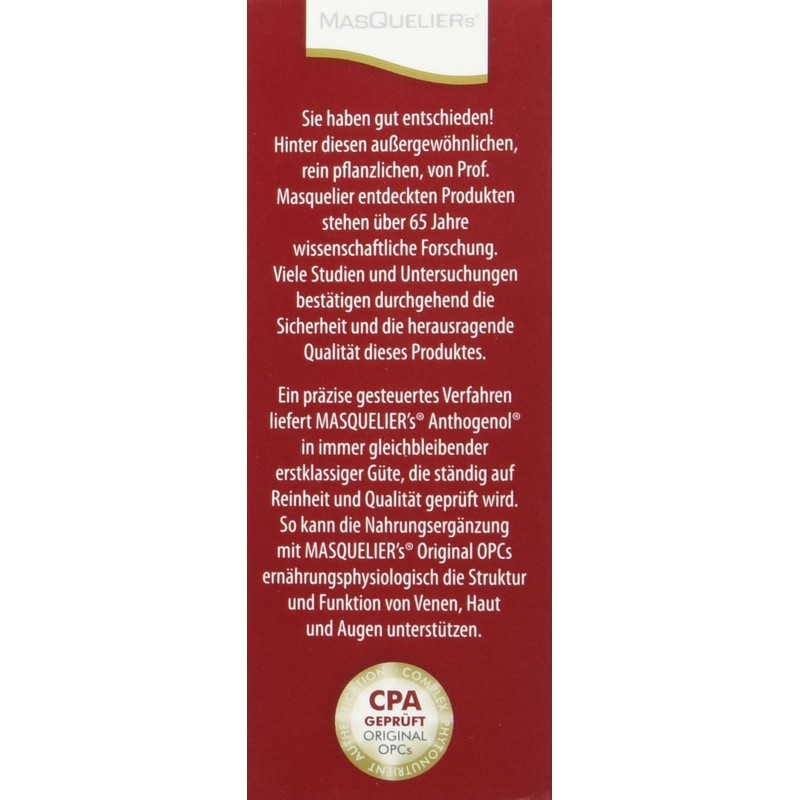 Masquelier's Original OPCs Anthogenol Drops 50 ml, Pack of 1