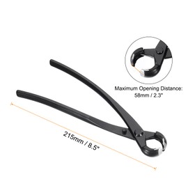 HARFINGTON Bonsai Knob Cutter 8.5 Inch 215mm Bonsai Tool Branch Cutter Gardening Shears Scissors Concave Pruner for Branch Cutting, Black