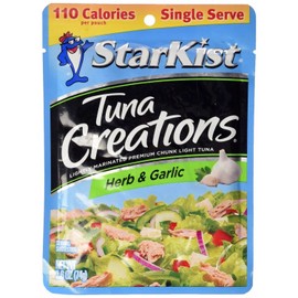 Starkist Tuna Creations, Herb & Garlic, Single Serve 2.6-Ounce Pouch (Pack of 15)