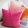 Corduroy Throw Pillow Covers Set of 2, Modern Decorative Couch