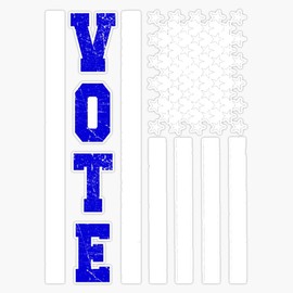 LAD Studio Vote Blue American Flag Voter Election Sticker Bumper Sticker Vinyl Decal 5""