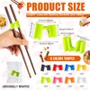 Suttmin 200 Pcs Reusable Chopsticks Helper Multicolor Training Chopsticks Hinges