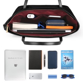 NEW Extra Large Work Tote Bag, CHICECO X-Large 22.83 Inch Length Travel Bag fits to Laptop for Women (X-Large, Black)