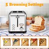 YSSOA 2 Slice Stainless Steel Toaster with Extra Wide Slot
