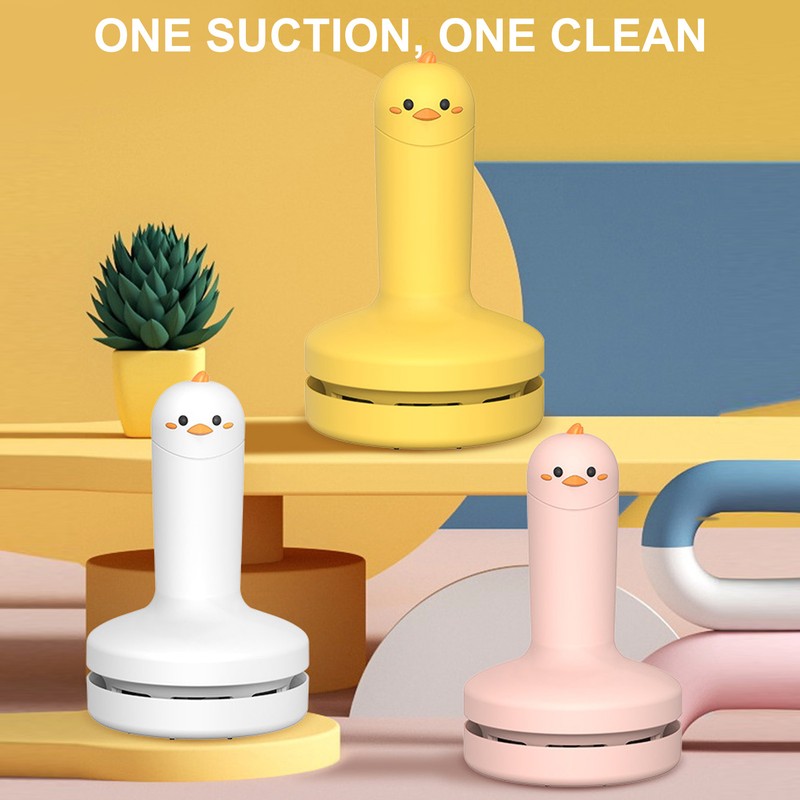 Portable Desktop Vacuum Cleaner Chick Shape Rechargeable Lovely Powerful Filtration