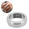 Smart Activity Tracker Ring With Charging Case Rhinestone Decorative IP67