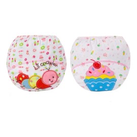 2 Pañales Reutilizables Lavables Calzones Entrenadores Bebé                                                                                           