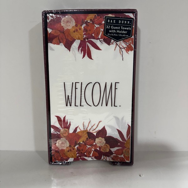 Rae – WELCOME Guest Towels with Holder, 32 Pack (13
