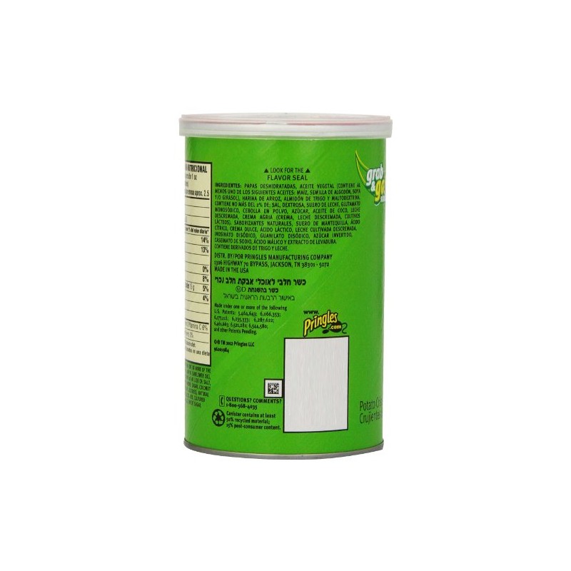 Pringles Sour Cream and Onion Grab and Go Pack, 2.5