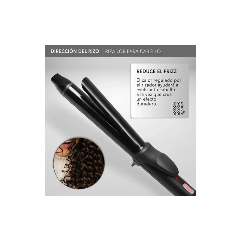 Rca Rizador De Cabello Rc-p9n Con Barril De Cerámica Negro