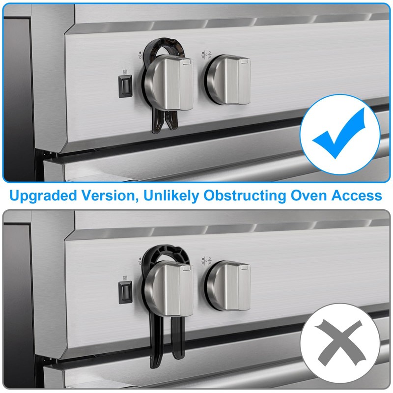 HKYLRAT 5Pcs ﻿Gas Stove Knob Locks, Safety and Proofing Proof