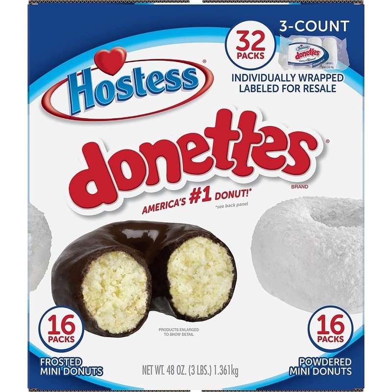 Hostess Mini Powered Donettes and Frosted Chocolate Donettes (1.5 oz.,