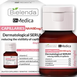 Bielenda Dr Medica - Effectively Reduces The Visibility Of Capillaries, Brightens Discolorations - Dr Medica Capillary Skin Dermatologic Anti-Redness Face Serum Day/Night - 30 ml