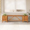 vidaXL Garden Bench with Integrated Planters, 150x30x40 cm, Solid Acacia