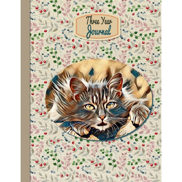 3 Year Journal: Cat: 8.5"x 11" Paperback undated Perpetual Planner