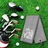 DYJYBMY Always Wash Your Balls Funny Golf Towel, Embroidered Grey