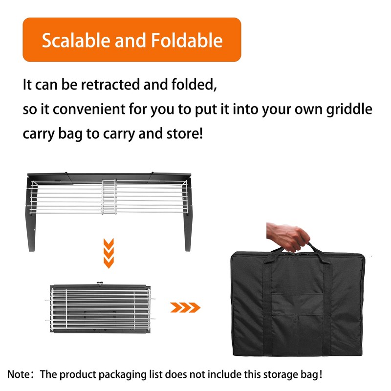 PHYESUVIN Universal Wind Screen/Guard and Griddle Warming Rack Set Fit