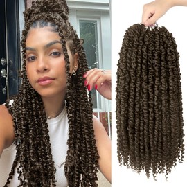 8 Packs Passion Twist Crochet Hair 18 Inch Crochet Passion Twist Hair Pretwisted, Pre Looped Passion Twist Crochet Braids Passion Twists Bohemian Crochet Hair #4