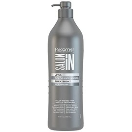 Salon In by Recamier | Platinum Color Intensifier Treatment Mask - Purple Mask for Platinum & Color-Treated Hair | Ammonia-Free & Paraben-Free | 33.8 fl oz / 1000 ml