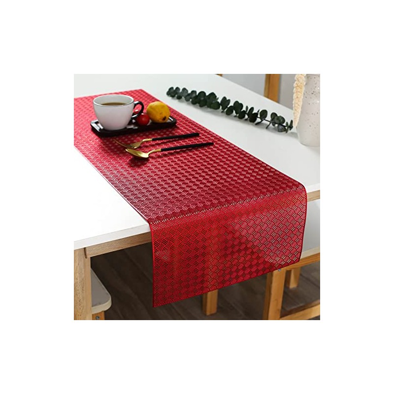 Hosoncovy Hollow Table Runner Non-slip Decorative PVC Table Mats Placemat