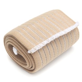 King of Flash Elasticated Compression Pain Relief Knee Support Beige Bandage Brace Wrap Sleeve Adjustable Breathable Lightweight Design High Performance Elastic Fabric - One Size