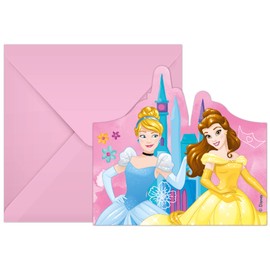 Procos Folat 93945P Invitation Cards FSC Princess Pack of 6 Multi-Coloured