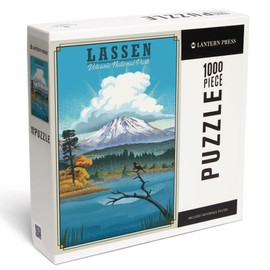 Lantern Press 1000 Piece Jigsaw Puzzle, Lassen Volcanic National Park, California, Lithograph National Park Series