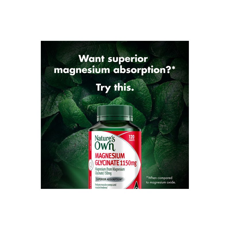 Nature's Own Nature’s Own Magnesium Glycinate 120 Tablets