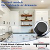 Estmoon 30 Pack Cabinet Handles Matte Black Cabinet Pulls with
