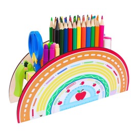 Creaher Pencil Holder For Kids Desk, Pen Organizer Storage Pen Pot Rainbow Pencil Holder, Caddy Desktop Storage 0rganizer, Desk Ddy Organiser Pencil Pots For Office School Home Supplies