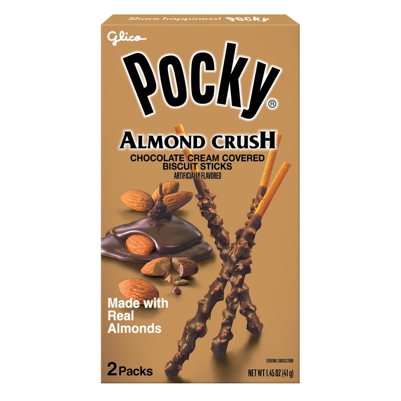 Pocky Almond Crush Biscuit Sticks – Chocolate Cream Covered with