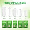 AngtaiJN Empty Vegan Capsules, Size 000 (Pack of 500), Clear