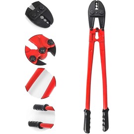 VEVOR Hand Swager Crimper 24 Inch,Swaging Tool 5 Cavity 1/16" 3/32" 1/8" 5/32" 3/16",Hand Cimping Tool for Copper Aluminum Oval Sleeves and Stop Sleeves,Wire Rope Crimping Tool Swage Tool Long Hand