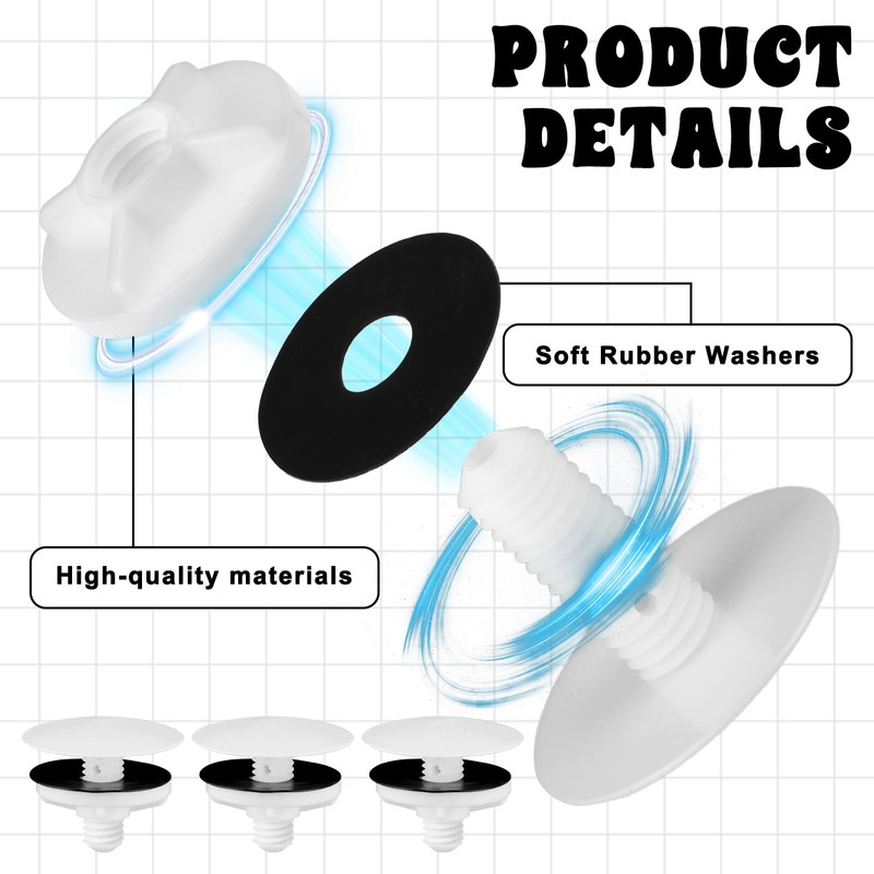 3 Pcs Faucet Hole Cover for Kitchen Sink, White Sink
