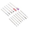 20 Holes 14pcs Nail Grinding Head Holder Manicure Pedicure Bits