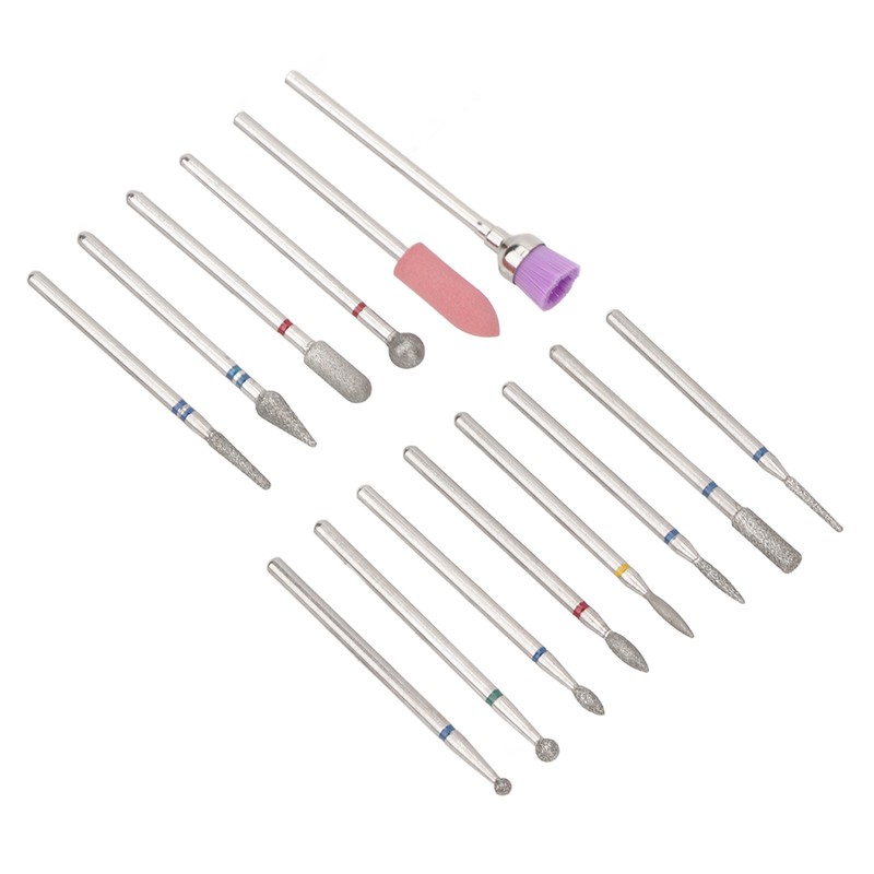 20 Holes 14pcs Nail Grinding Head Holder Manicure Pedicure Bits