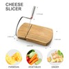 DGLOZE Wooden Cheese Slicer, Cheese Cutter Board with Stainless Steel