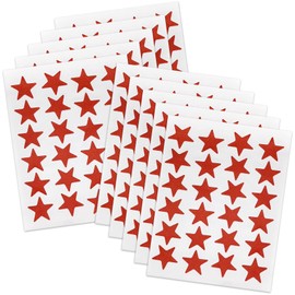 0.8" Diameter Red Star Stickers - 720 Pcs, 30 Sheets - Reward Stickers for Children, Ideal for Reward Charts and More (720 Pieces, Red)