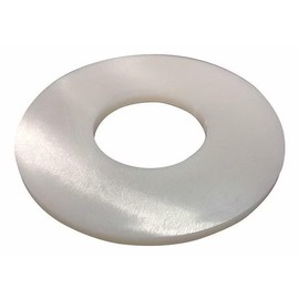 Flat Washer, Fits Bolt Size 1/4", Nylon Plain Finish, 40 PK