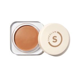 SHEGLAM Crema Hidratante Base de Cobertura Total Bálsamo Corrector de Larga Duración Base Facial para Piel Seca - Castaño