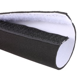 LEADSTAR 3 Metre Flexible Neoprene Cable Duct Cable Management with Velcro Fastener - White/Black