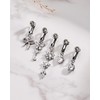 Button Piercing for Women Clip on Belly Button Rings Silver