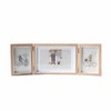 DODXIAOBEUL Silver Hinged Folding Three Picture Frame Display 4x6 inch